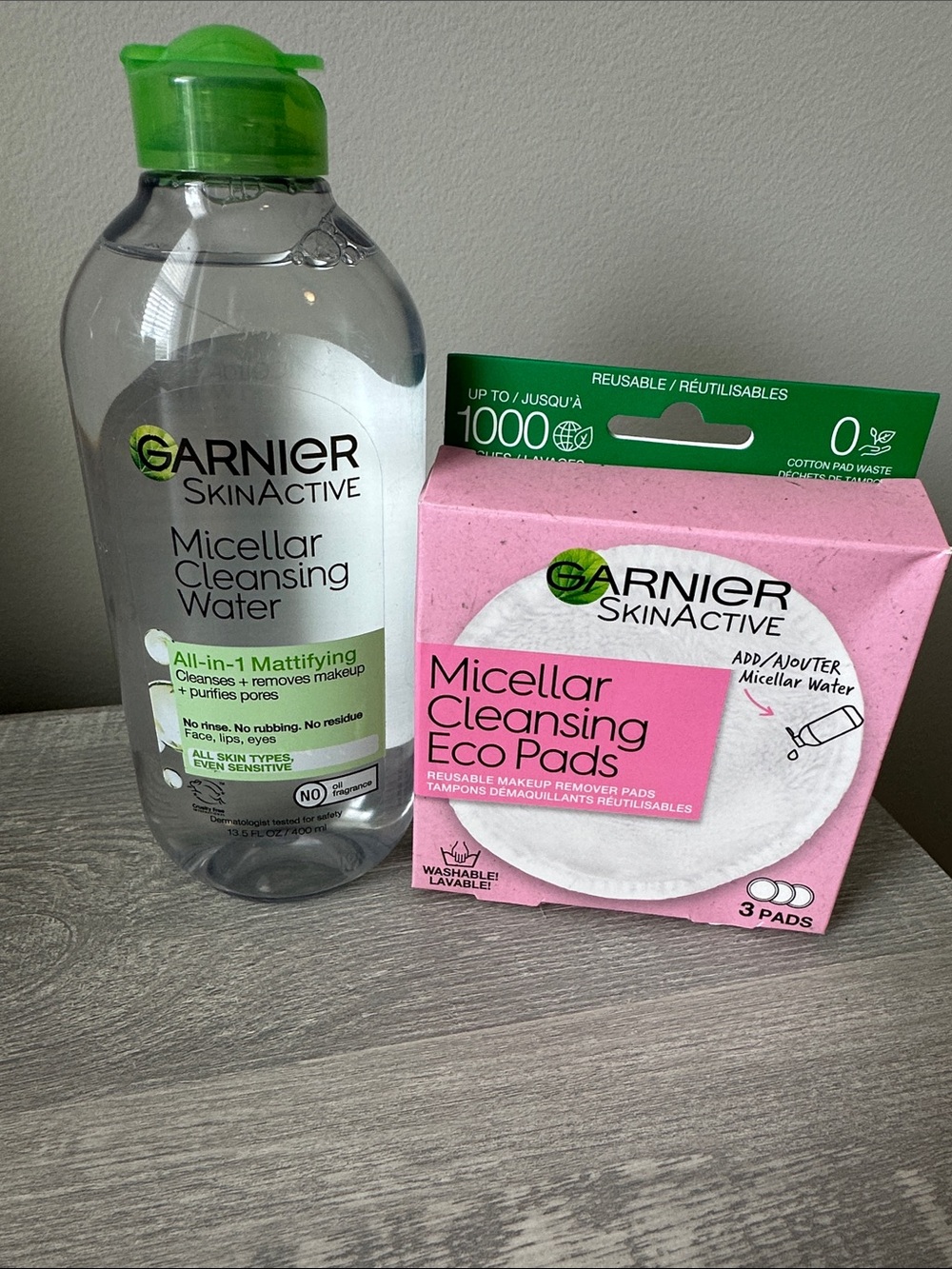 Garnier SkinActive Micellar Cleansing Water with Pink Eco Pads
